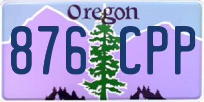 OR license plate 876CPP