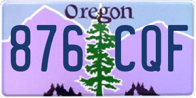 OR license plate 876CQF