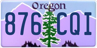 OR license plate 876CQI