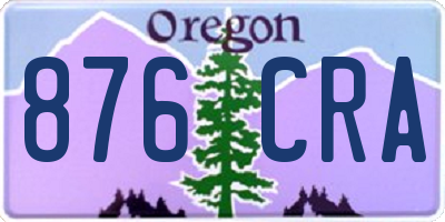 OR license plate 876CRA