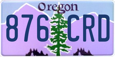 OR license plate 876CRD