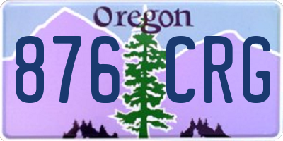 OR license plate 876CRG