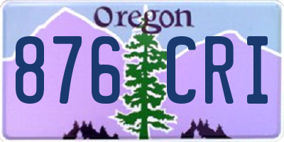 OR license plate 876CRI