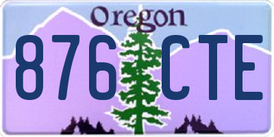 OR license plate 876CTE