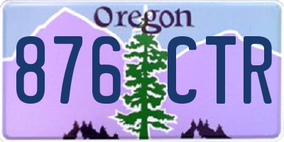 OR license plate 876CTR