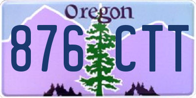 OR license plate 876CTT