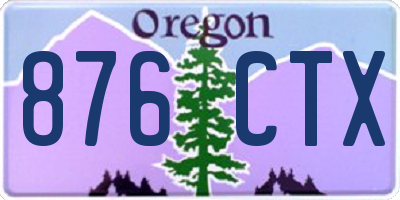 OR license plate 876CTX