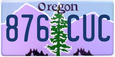 OR license plate 876CUC