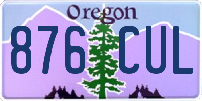 OR license plate 876CUL
