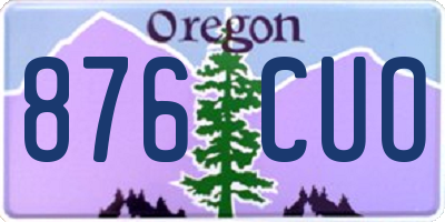 OR license plate 876CUO