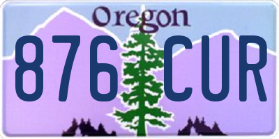 OR license plate 876CUR