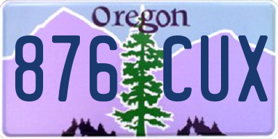 OR license plate 876CUX