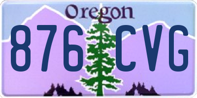 OR license plate 876CVG