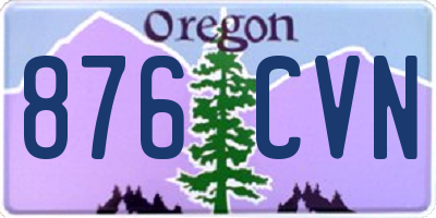 OR license plate 876CVN