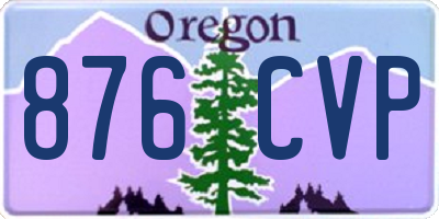 OR license plate 876CVP