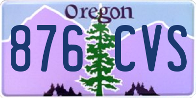 OR license plate 876CVS