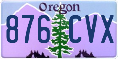 OR license plate 876CVX