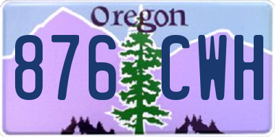 OR license plate 876CWH