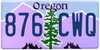 OR license plate 876CWQ