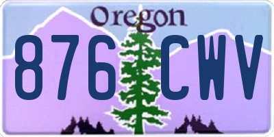 OR license plate 876CWV