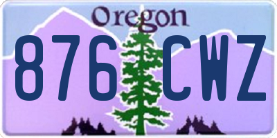 OR license plate 876CWZ
