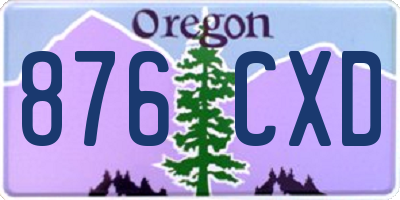 OR license plate 876CXD