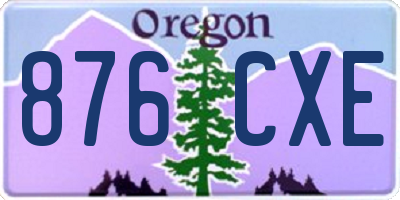 OR license plate 876CXE