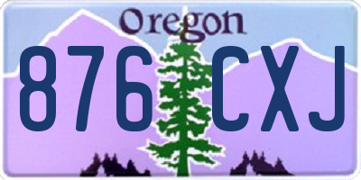 OR license plate 876CXJ