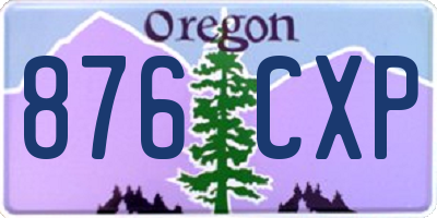 OR license plate 876CXP