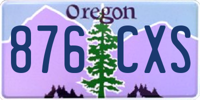 OR license plate 876CXS