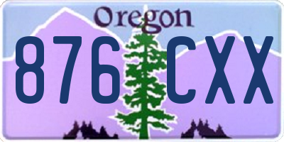 OR license plate 876CXX