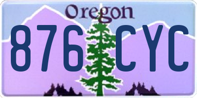 OR license plate 876CYC