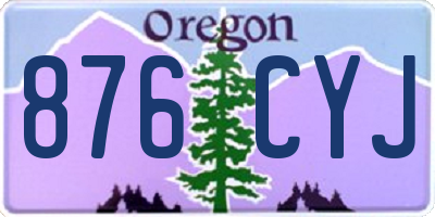 OR license plate 876CYJ