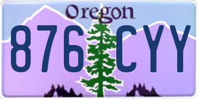 OR license plate 876CYY