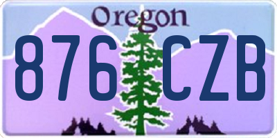 OR license plate 876CZB