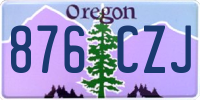 OR license plate 876CZJ