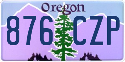 OR license plate 876CZP