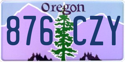 OR license plate 876CZY