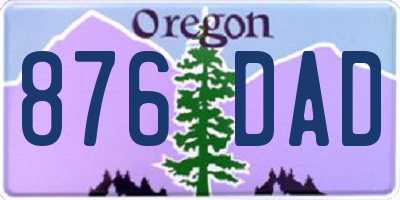 OR license plate 876DAD