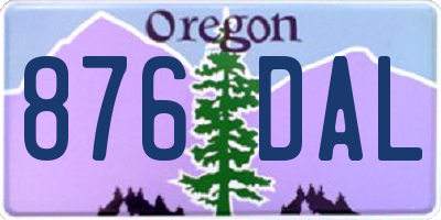 OR license plate 876DAL