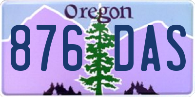 OR license plate 876DAS