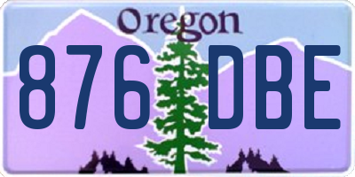 OR license plate 876DBE