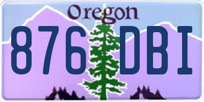 OR license plate 876DBI