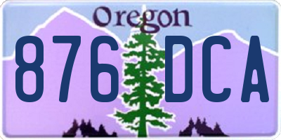 OR license plate 876DCA