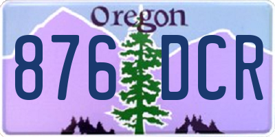 OR license plate 876DCR