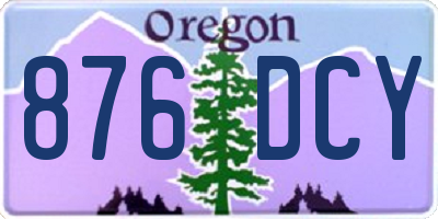 OR license plate 876DCY
