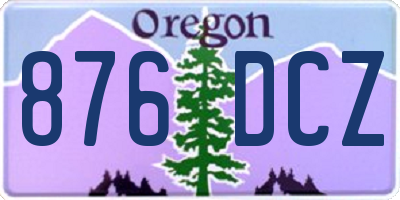 OR license plate 876DCZ