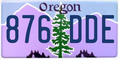 OR license plate 876DDE