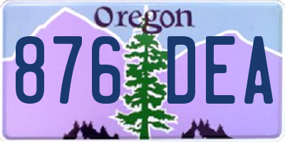 OR license plate 876DEA