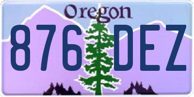 OR license plate 876DEZ